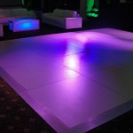 white dance floor rental taped edges