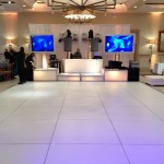 modular white dance floor