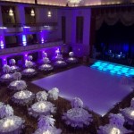 color change on white dance floor