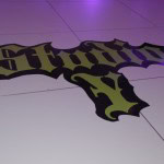 studio A sticker on whtie dance floor